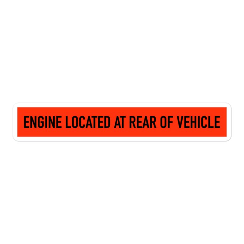 Engine located at rear of vehicle Bubble-free stickers - Image 3