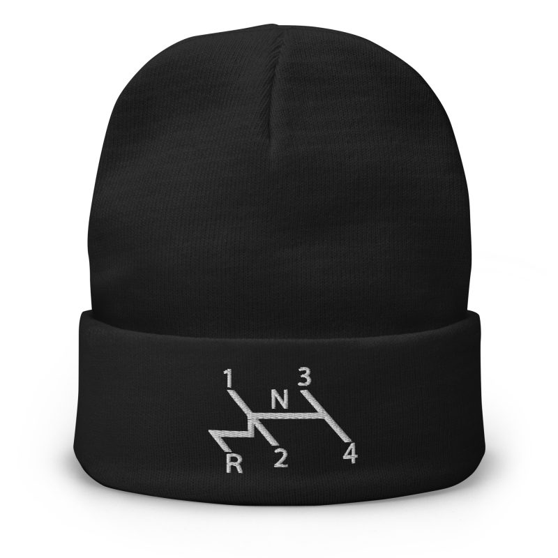 Aircooled Stick Shift Diagram Embroidered Beanie - Image 6