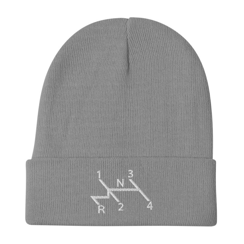 Aircooled Stick Shift Diagram Embroidered Beanie - Image 11