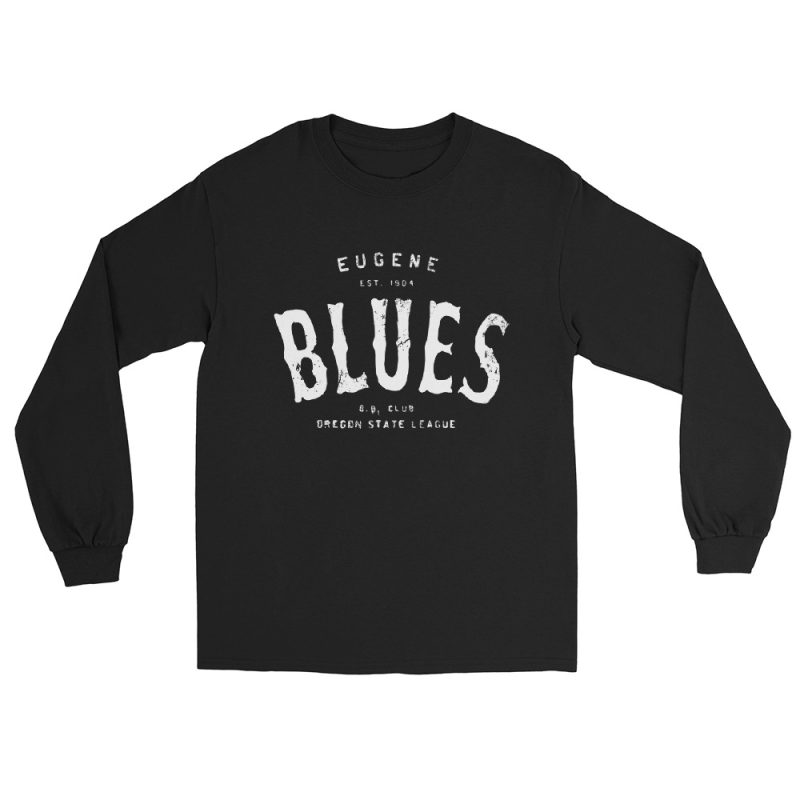 Eugene Blues Oregon Baseball Club Men’s Long Sleeve Shirt - Image 5