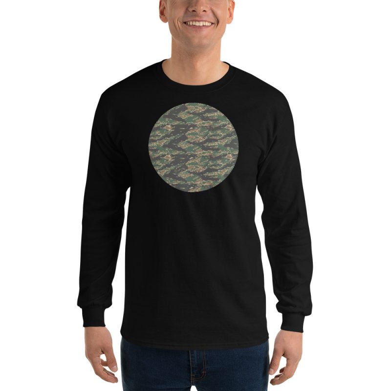 Tiger Camo Men’s Long Sleeve Shirt - Image 2