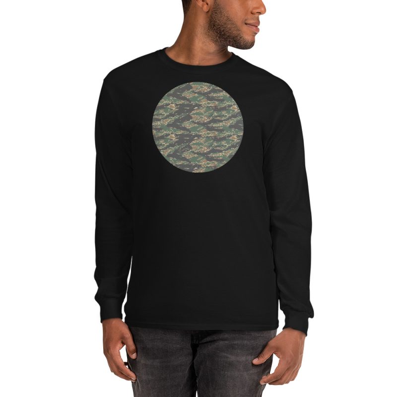 Tiger Camo Men’s Long Sleeve Shirt - Image 4