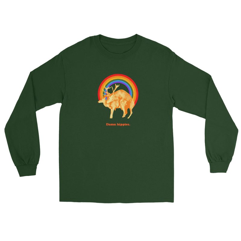 Damn hippies Men’s Long Sleeve Shirt - Image 7