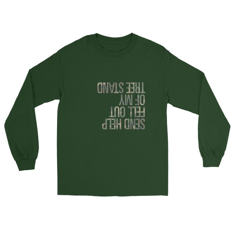 Send help fell out of my tree stand Men’s Long Sleeve Shirt - Image 7