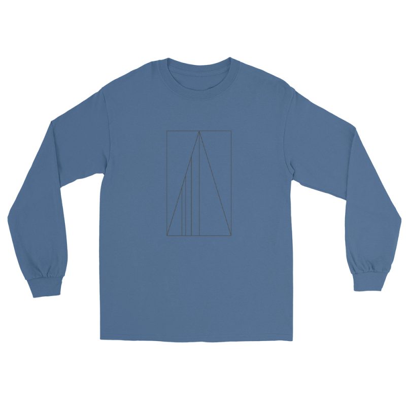Golden Ratio Minimal Mountains Men’s Long Sleeve Shirt - Image 9