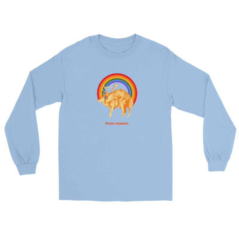 Damn hippies Men’s Long Sleeve Shirt - Image 11