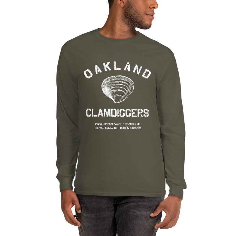 Oakland Clamdiggers Men’s Long Sleeve Shirt - Image 3