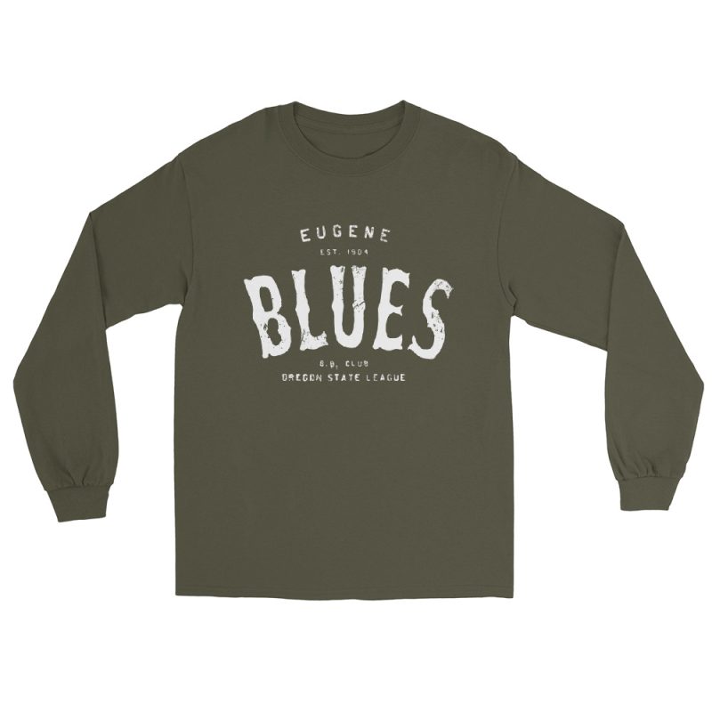 Eugene Blues Oregon Baseball Club Men’s Long Sleeve Shirt - Image 11