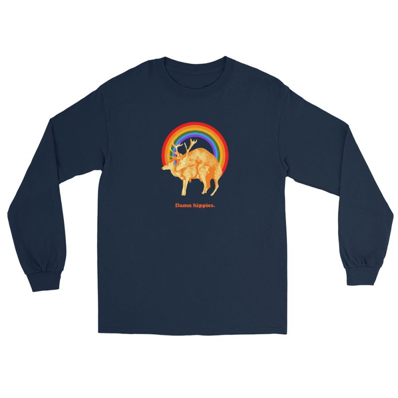 Damn hippies Men’s Long Sleeve Shirt - Image 6