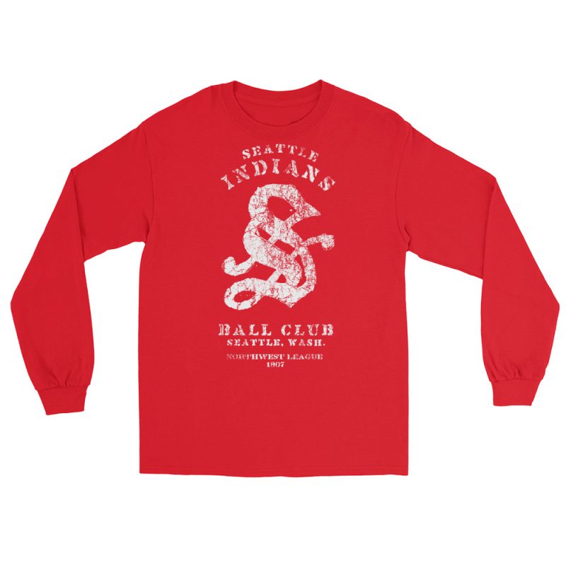 Seattle Indians Baseball Club Men’s Long Sleeve Shirt - Image 8