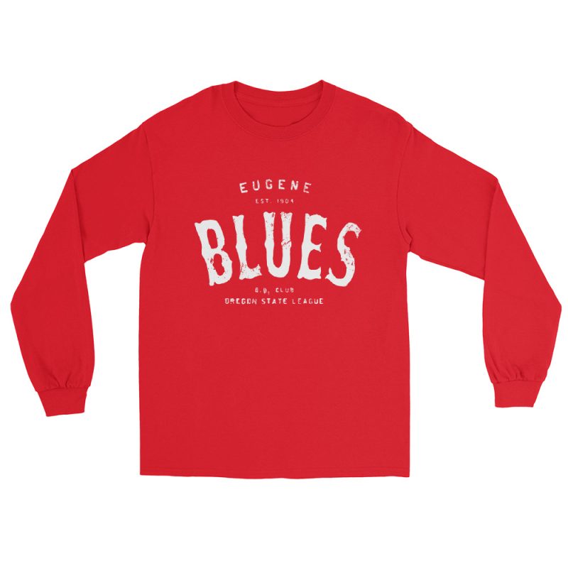 Eugene Blues Oregon Baseball Club Men’s Long Sleeve Shirt - Image 9