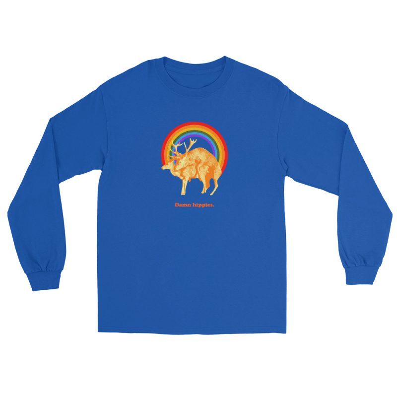 Damn hippies Men’s Long Sleeve Shirt - Image 8