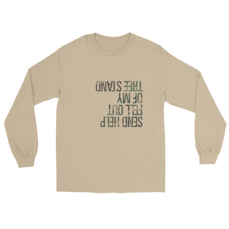 Send help fell out of my tree stand Men’s Long Sleeve Shirt - Image 10