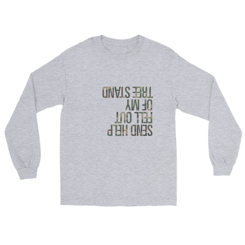 Send help fell out of my tree stand Men’s Long Sleeve Shirt - Image 8