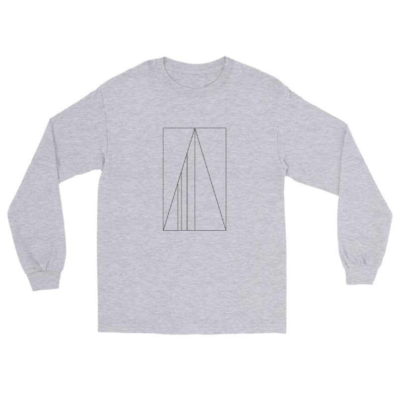 Golden Ratio Minimal Mountains Men’s Long Sleeve Shirt - Image 10