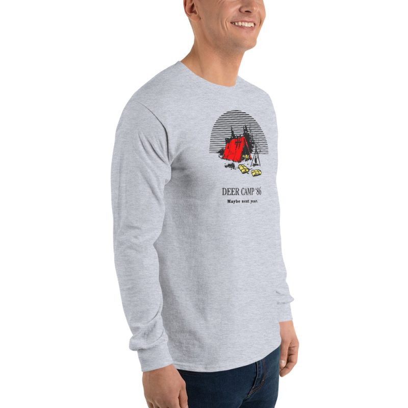 Deer Camp '86 Men’s Long Sleeve Shirt - Image 4