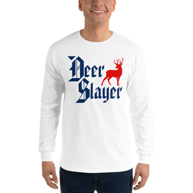 Deer Slayer Men’s Long Sleeve Shirt - Image 2
