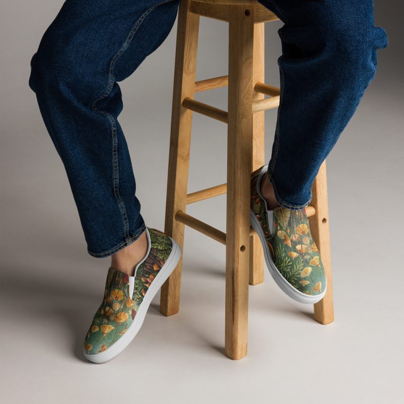 Haeckel Moss Men’s slip-on canvas shoes - Image 2