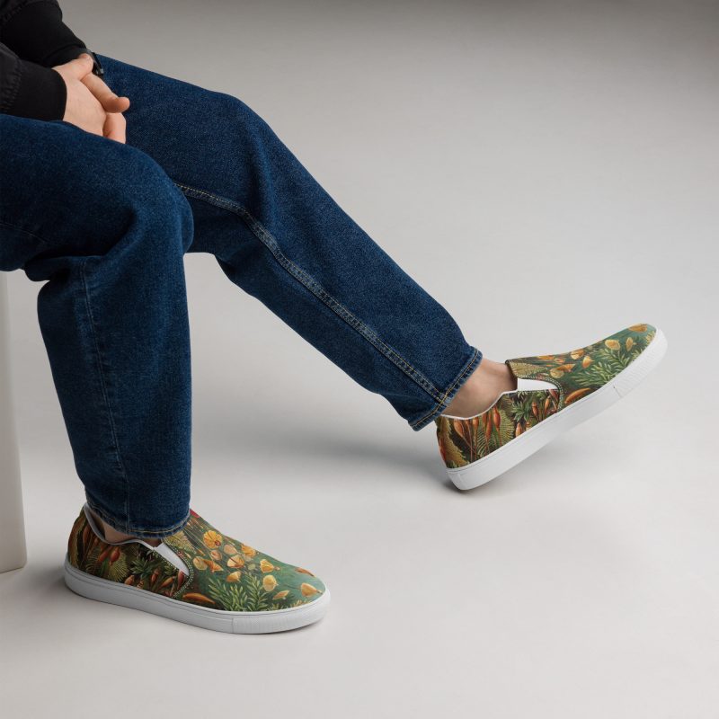 Haeckel Moss Men’s slip-on canvas shoes - Image 4