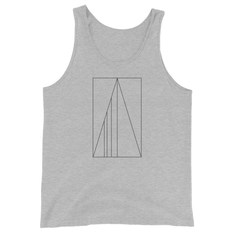 Golden Ratio Minimal Mountains Men's Tank Top - Image 9