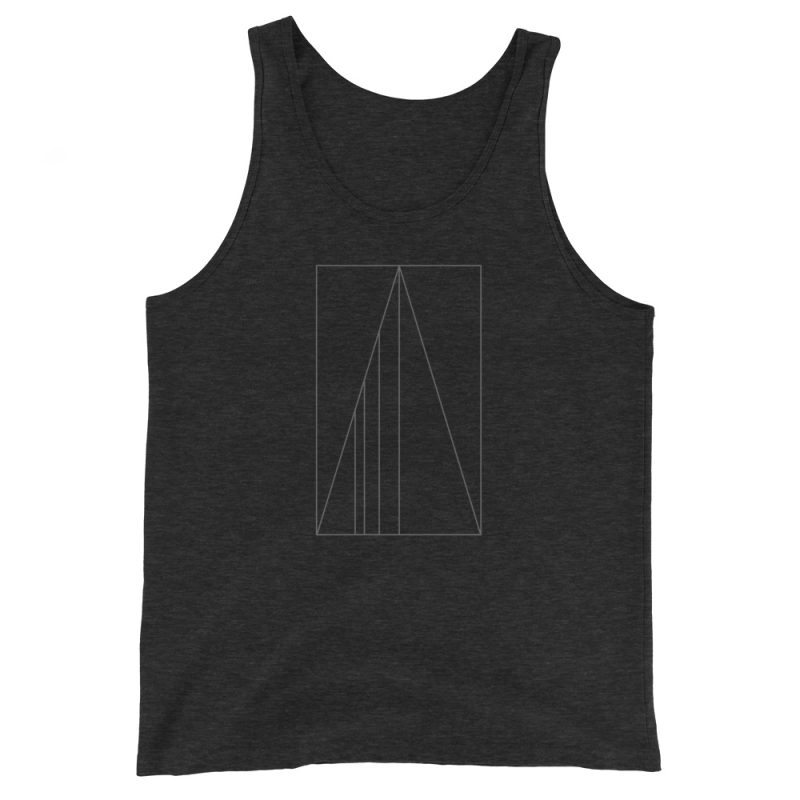 Golden Ratio Minimal Mountains Men's Tank Top - Image 6