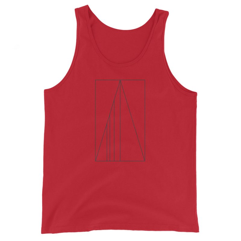 Golden Ratio Minimal Mountains Men's Tank Top - Image 5