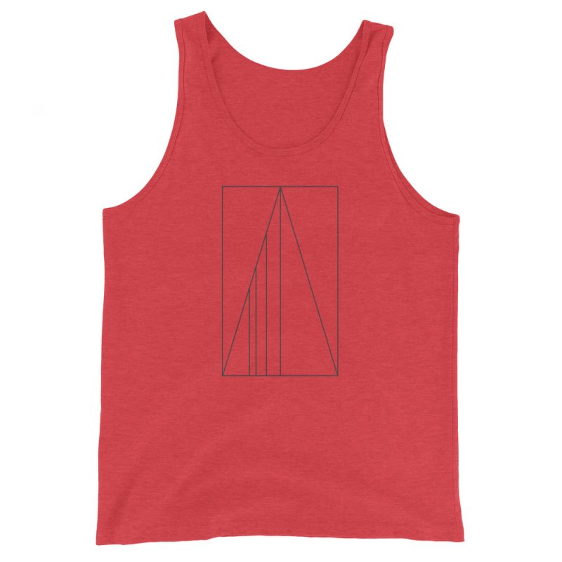 Golden Ratio Minimal Mountains Men's Tank Top - Image 8