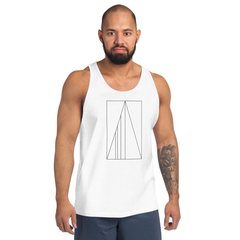 Golden Ratio Minimal Mountains Men's Tank Top - Image 2