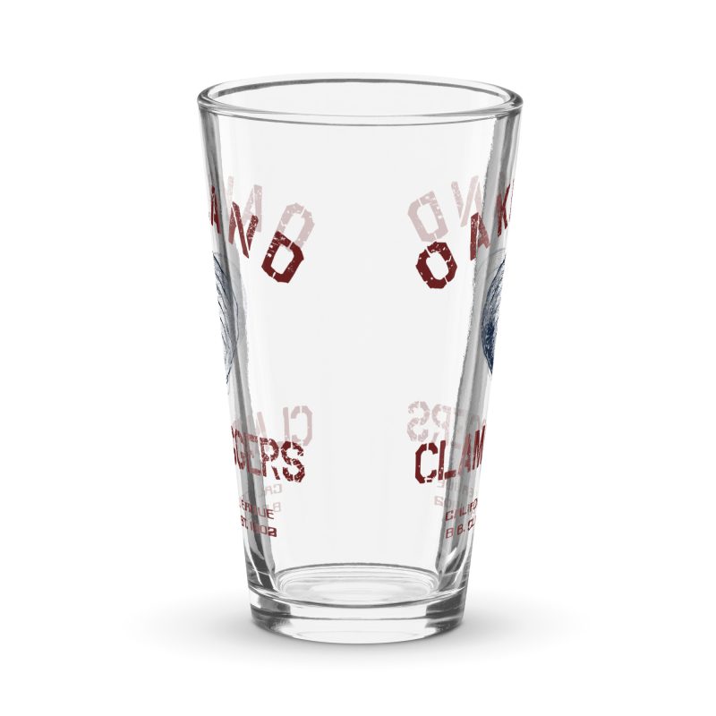 Oakland Clamdiggers Baseball Club 1902 Shaker pint glass - Image 2