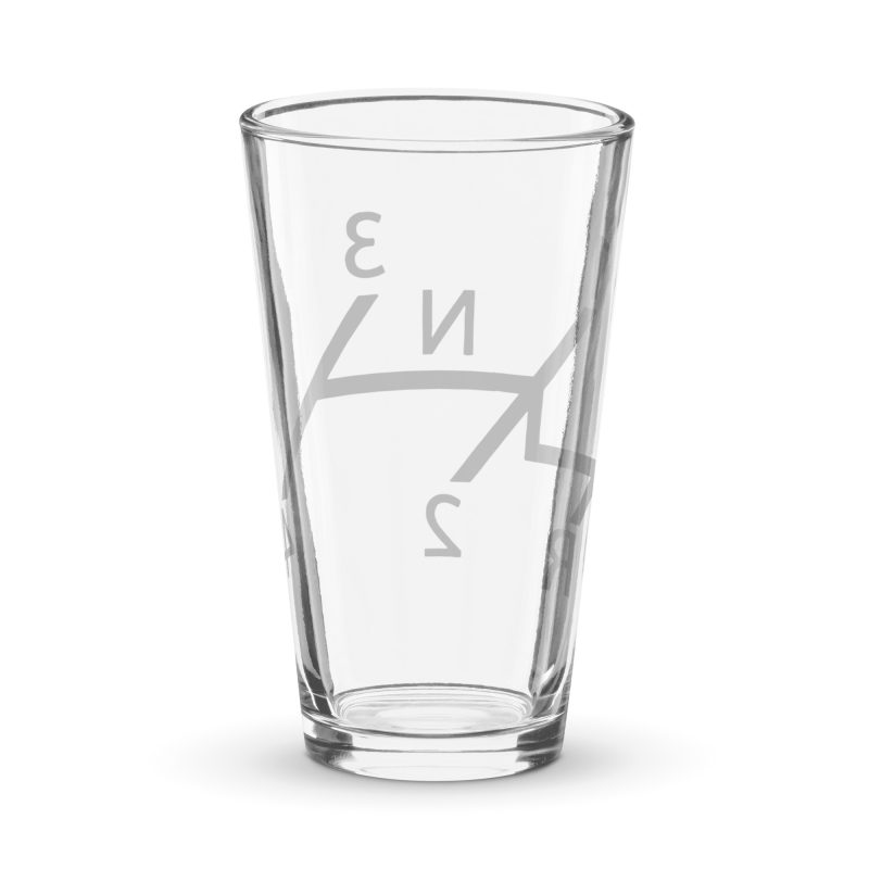Aircooled Stick Shift Diagram Shaker pint glass - Image 2