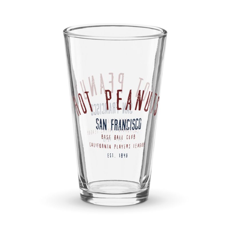San Francisco Hot Peanutes Baseball Club 1849 Shaker pint glass - Image 4