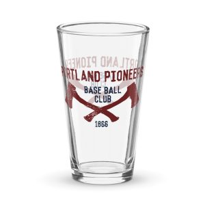 Portland Pioneers Baseball Club 1866 Shaker pint glass