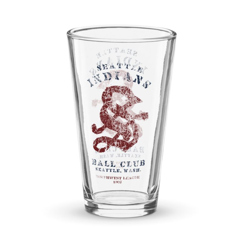 Seattle Indians Baseball Club 1907 Shaker pint glass