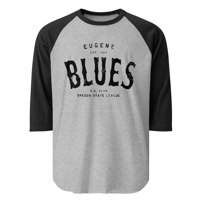 Eugene Blues Oregon Baseball Club 1904 3/4 sleeve raglan shirt - Image 5