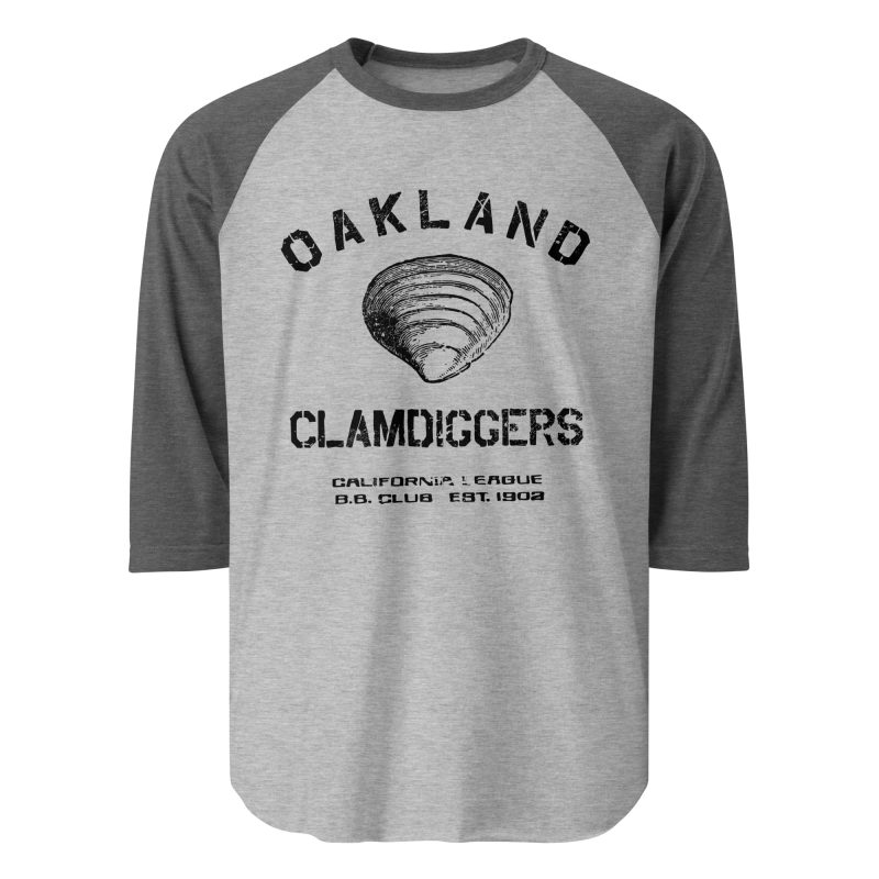 Oakland Clamdiggers Baseball Club 1902 3/4 sleeve raglan shirt - Image 7