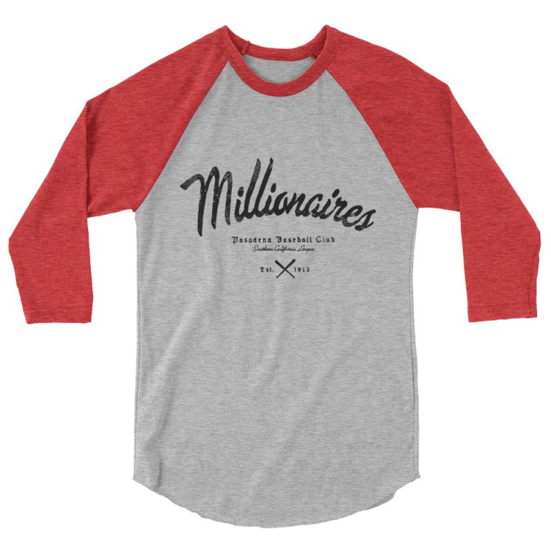 Pasadena Millionaires Baseball Club 1912 3/4 sleeve raglan shirt - Image 5