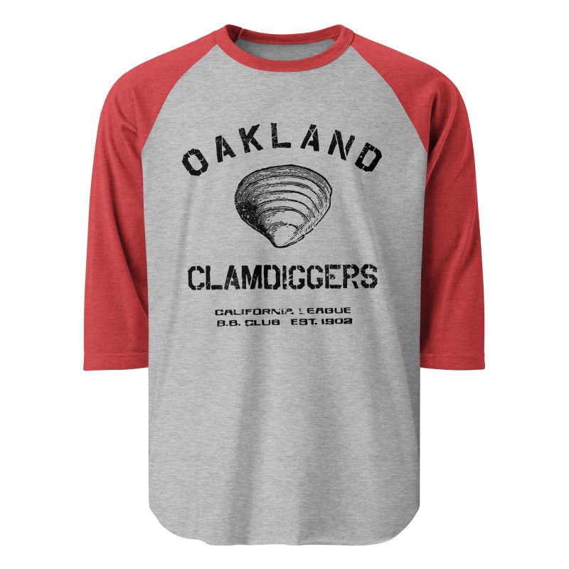 Oakland Clamdiggers Baseball Club 1902 3/4 sleeve raglan shirt - Image 6