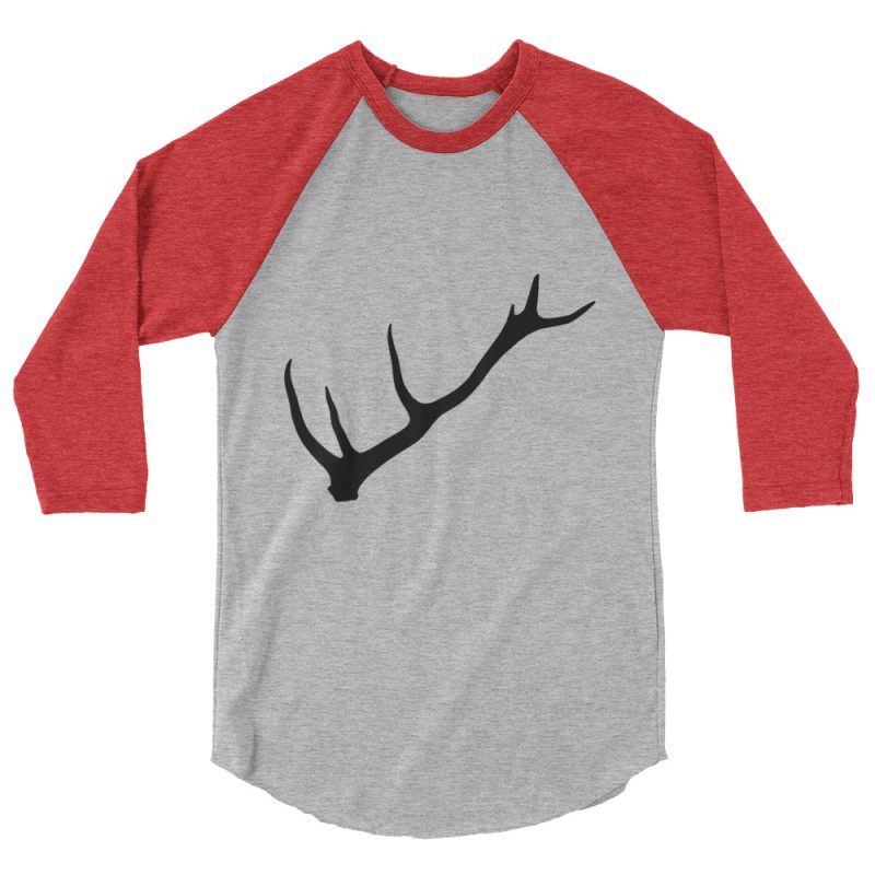 Stag Deer Antler 3/4 sleeve raglan shirt - Image 4