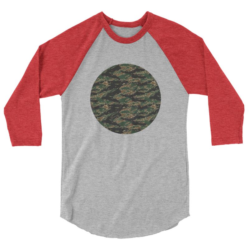 Tiger Camo 3/4 sleeve raglan shirt - Image 7