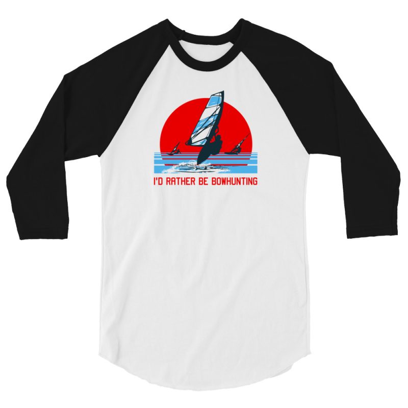 I'd rather be bowhunting 3/4 sleeve raglan shirt - Image 4