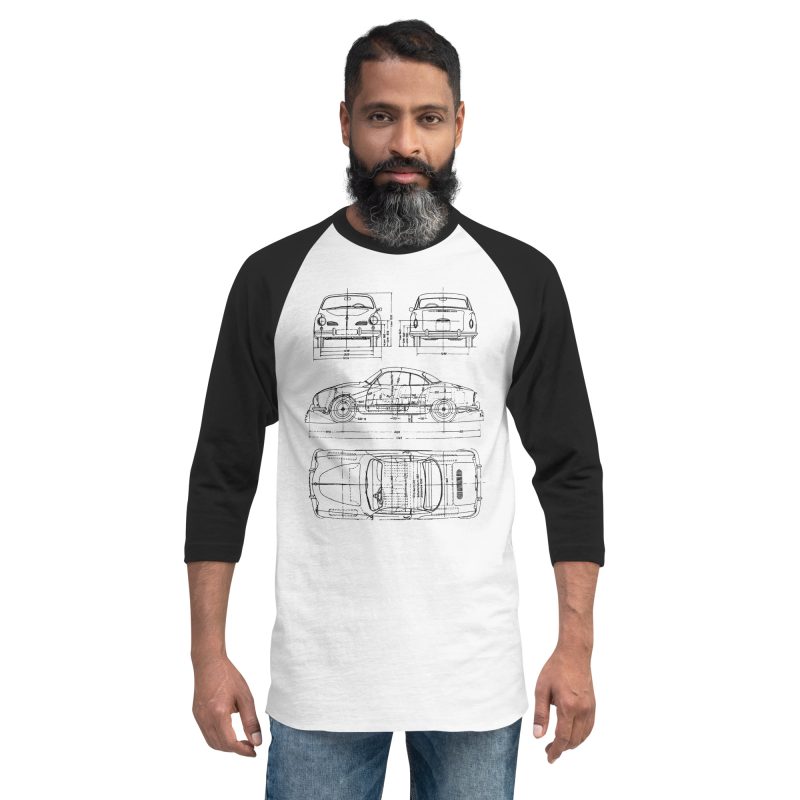 Ghia Blueprint 3/4 sleeve raglan shirt - Image 2