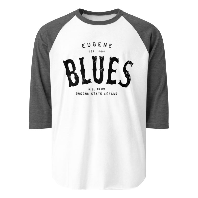 Eugene Blues Oregon Baseball Club 1904 3/4 sleeve raglan shirt - Image 11