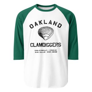 Oakland Clamdiggers Baseball Club 1902 3/4 sleeve raglan shirt