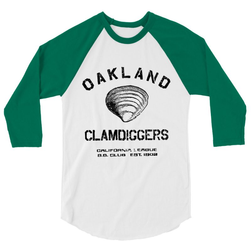 Oakland Clamdiggers Baseball Club 1902 3/4 sleeve raglan shirt - Image 4