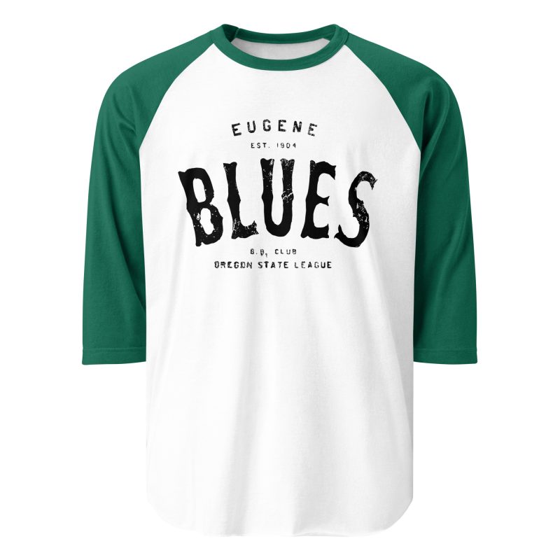 Eugene Blues Oregon Baseball Club 1904 3/4 sleeve raglan shirt - Image 12