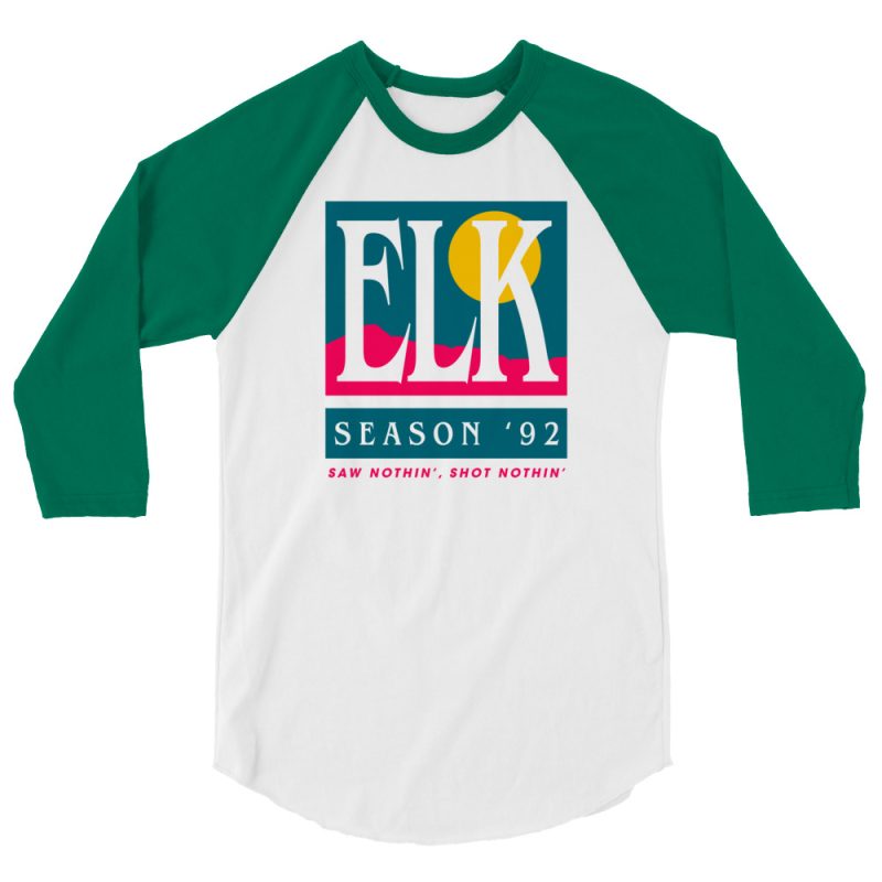 Elk Season '92 3/4 sleeve raglan shirt - Image 8