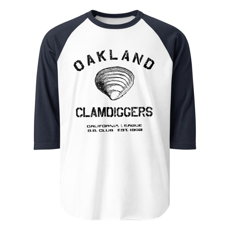 Oakland Clamdiggers Baseball Club 1902 3/4 sleeve raglan shirt - Image 9
