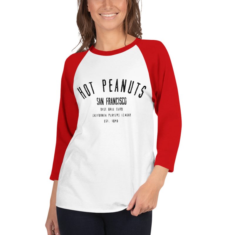San Francisco Hot Peanuts Baseball Club 1849 3/4 sleeve raglan shirt - Image 2