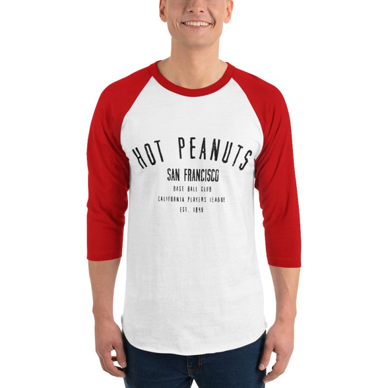 San Francisco Hot Peanuts Baseball Club 1849 3/4 sleeve raglan shirt - Image 3