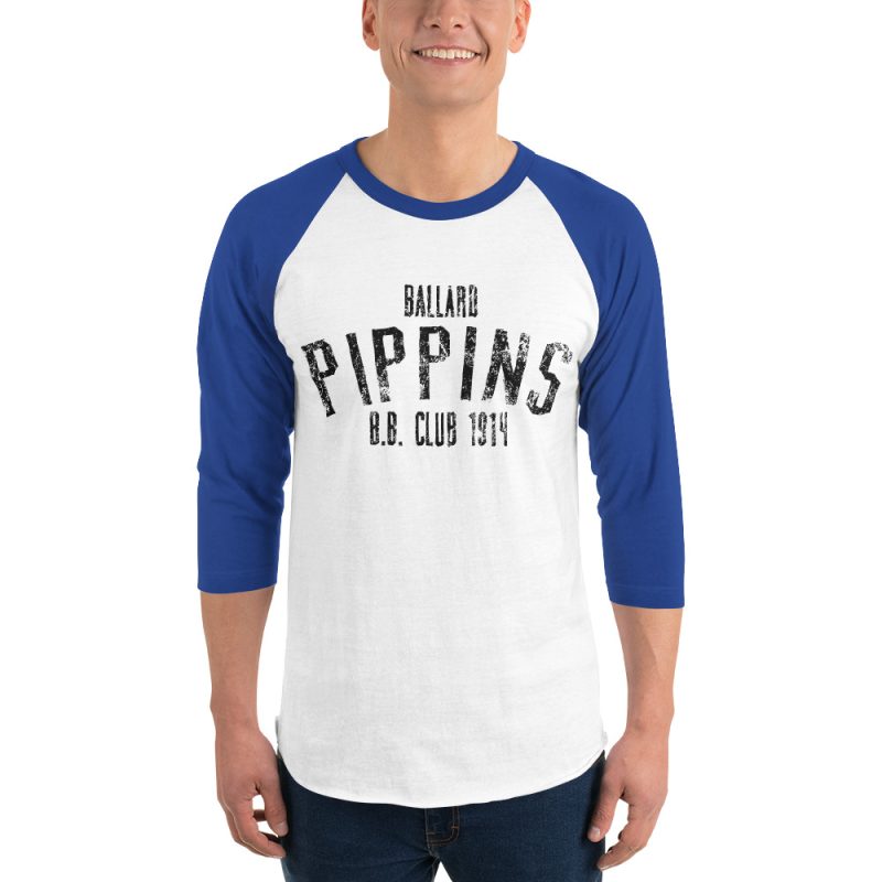 Ballard Pippins Baseball Club 1914 3/4 sleeve raglan shirt - Image 2